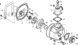 CASING (WX15T) for мотопомпы HONDA WX15T A