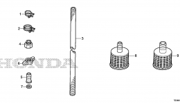 STRAINER / HOSE for мотопомпы HONDA WX10T A