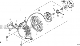 RECOIL STARTER (WX15T) for мотопомпы HONDA WX15T A