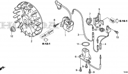FLYWHEEL / IGNITION COIL (WX15T) for мотопомпы HONDA WX15T A