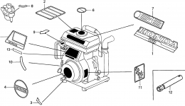LABELS (ENGINE) for мотопомпы HONDA WB15 C/B