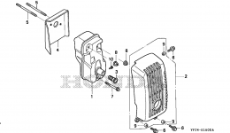 MUFFLER for мотопомпы HONDA WX15 AX2/B