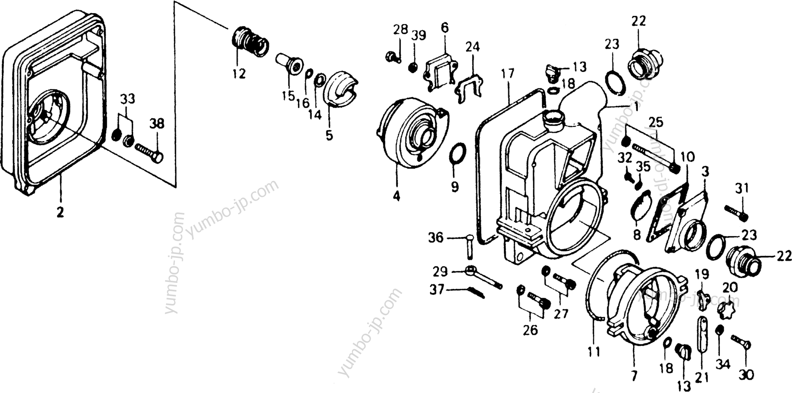 CASING / IMPELLER для мотопомп HONDA WT30 C 