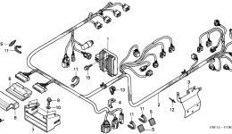 WIRE HARNESS (ENGINE) ('04-'05) для гидроцикла HONDA ARX1200N3 A2004 г. 