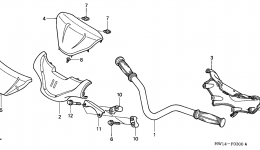Румпель (рукоятка управления) для гидроцикла HONDA ARX1200N3 A2005 г. 