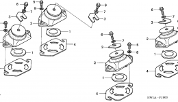 ENGINE MOUNT для гидроцикла HONDA ARX1200T3 A2006 г. 