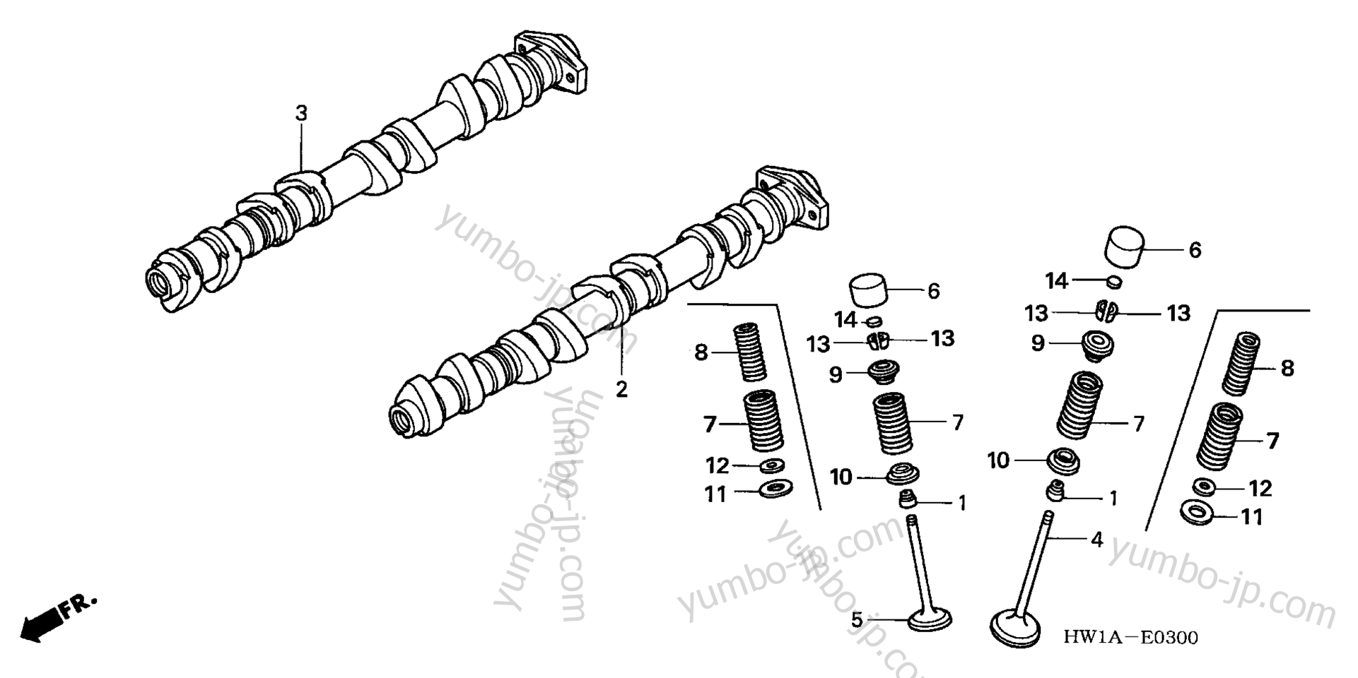 CAMSHAFT / VALVE for watercrafts HONDA ARX1200T3 A 2007 year