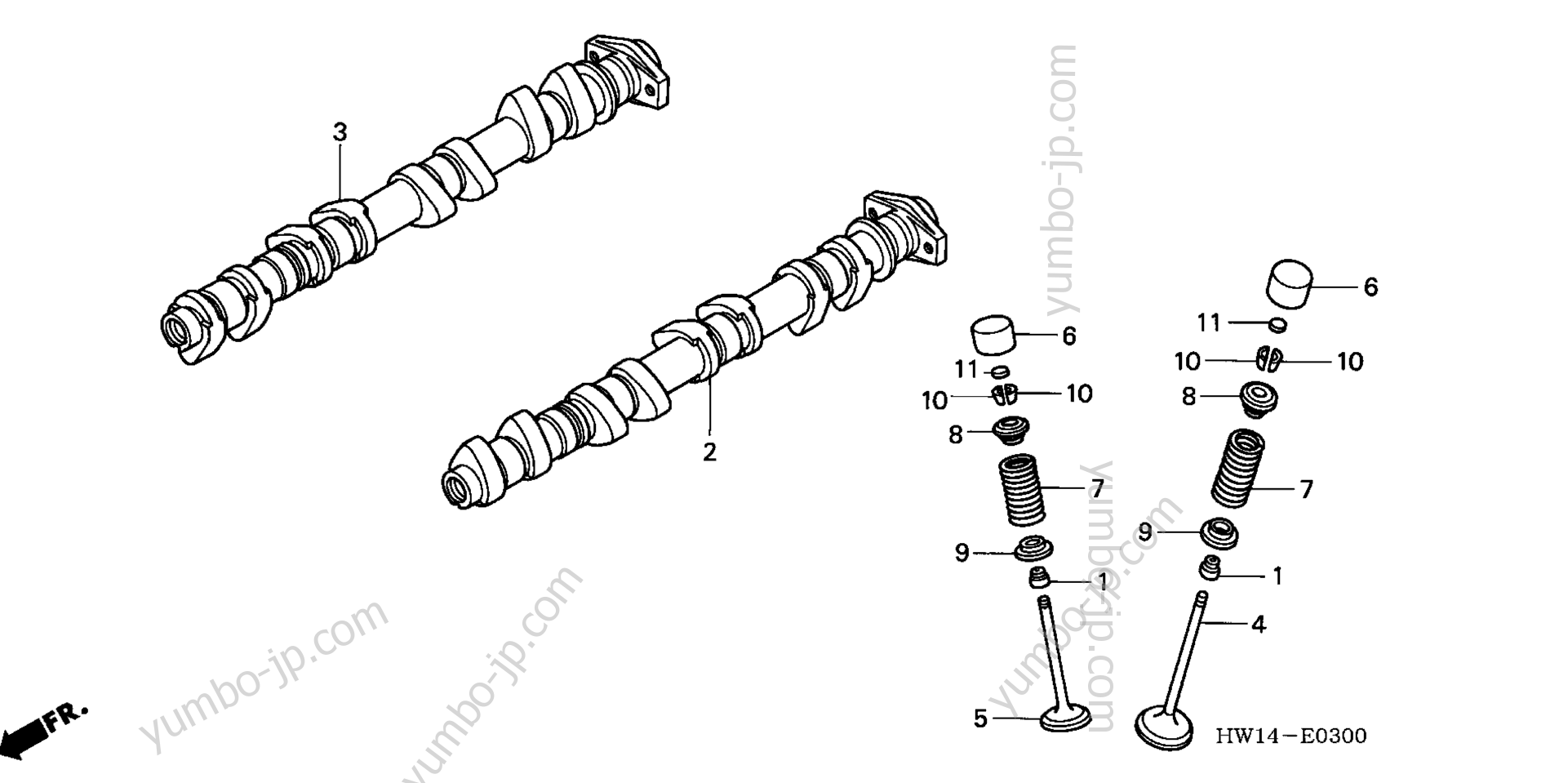 CAMSHAFT / VALVE for watercrafts HONDA ARX1200T2 A 2003 year