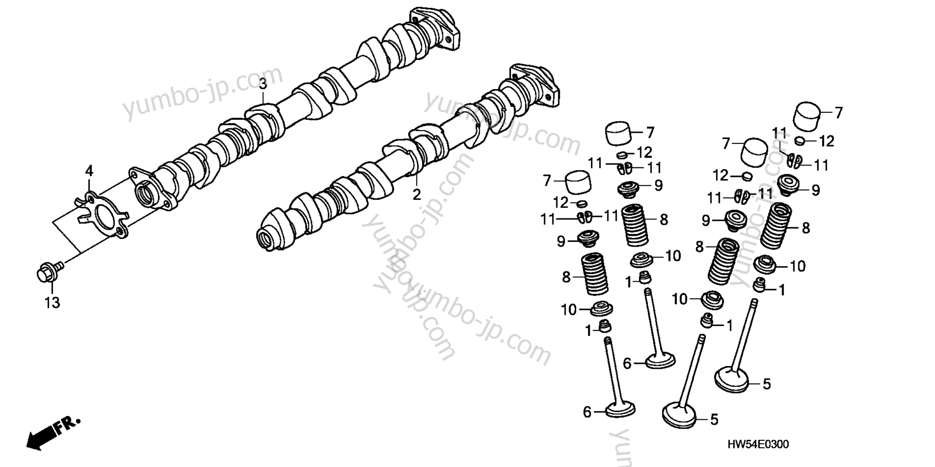 CAMSHAFT / VALVE for watercrafts HONDA ARX1500T3 A 2009 year