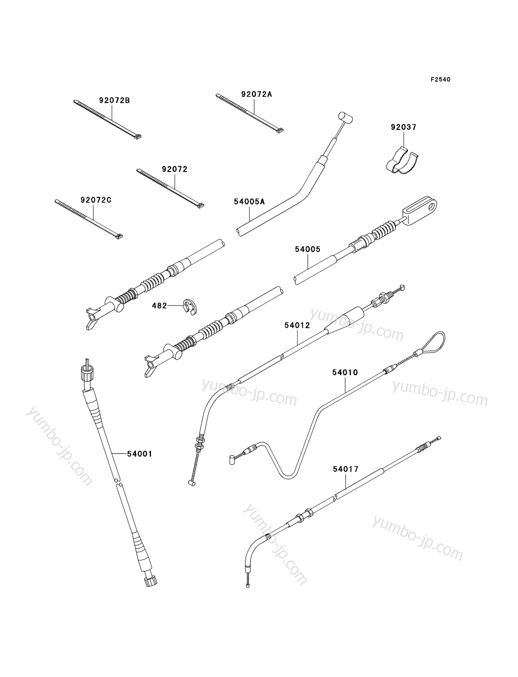 CABLES for ATVs KAWASAKI PRAIRIE 300 4X4 (KVF300-A4) 2002 year