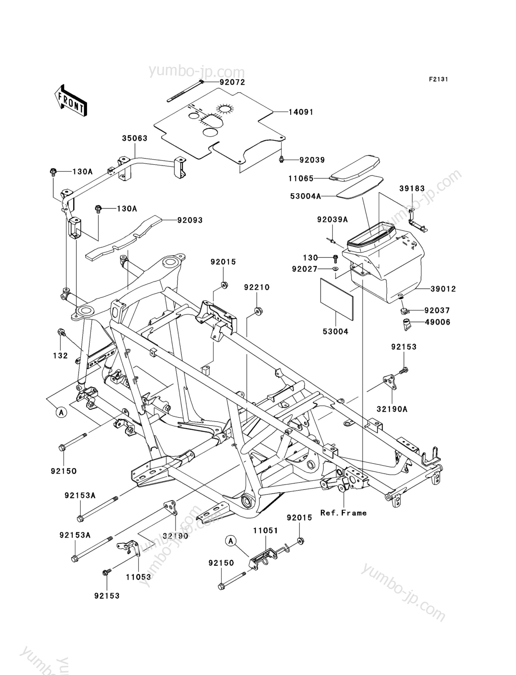 Frame Fittings для квадроциклов KAWASAKI BRUTE FORCE 650 4X4 (KVF650-D1) 2005 г.