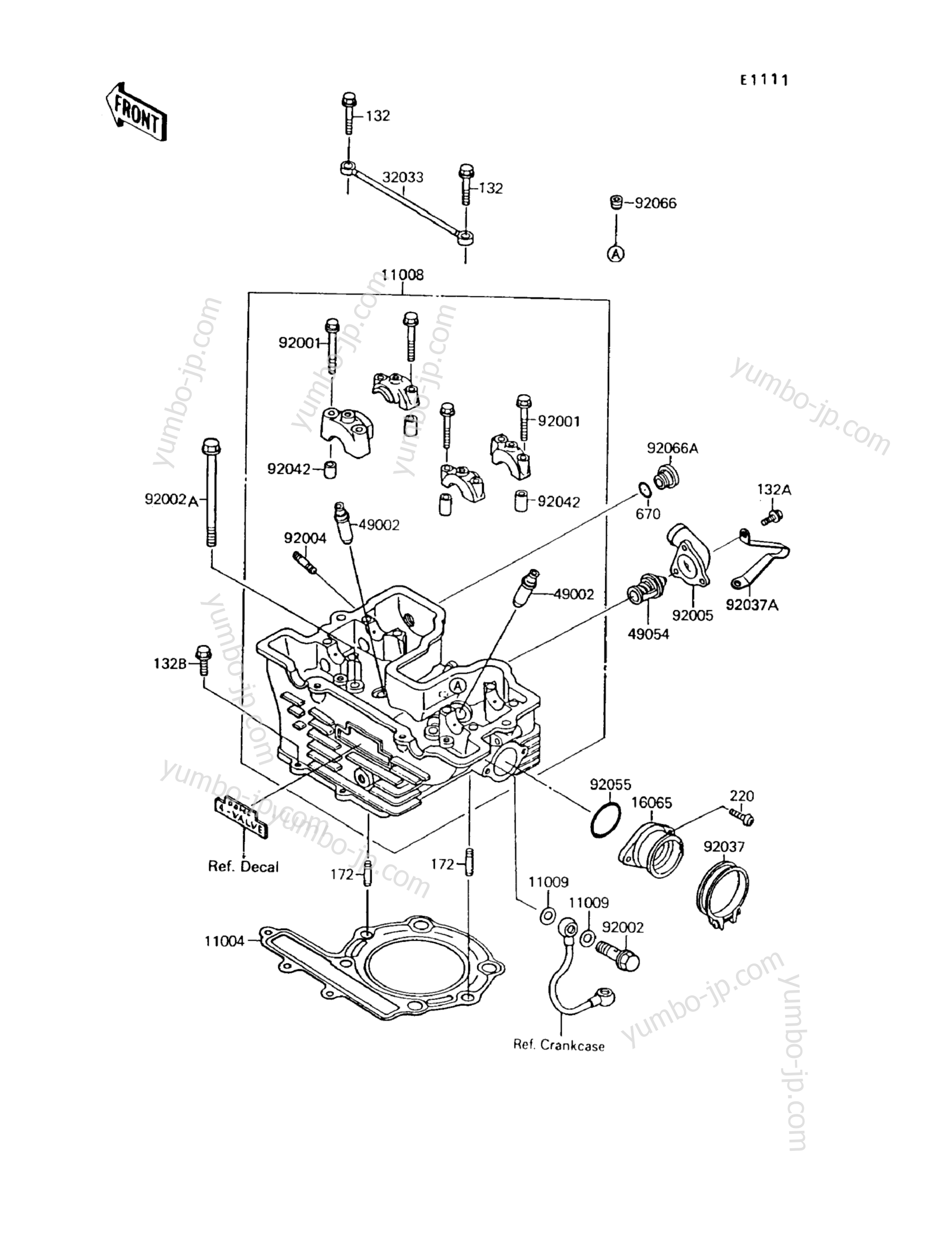 YUMBO | spare parts catalog for квадроцикла KAWASAKI MOJAVE 250