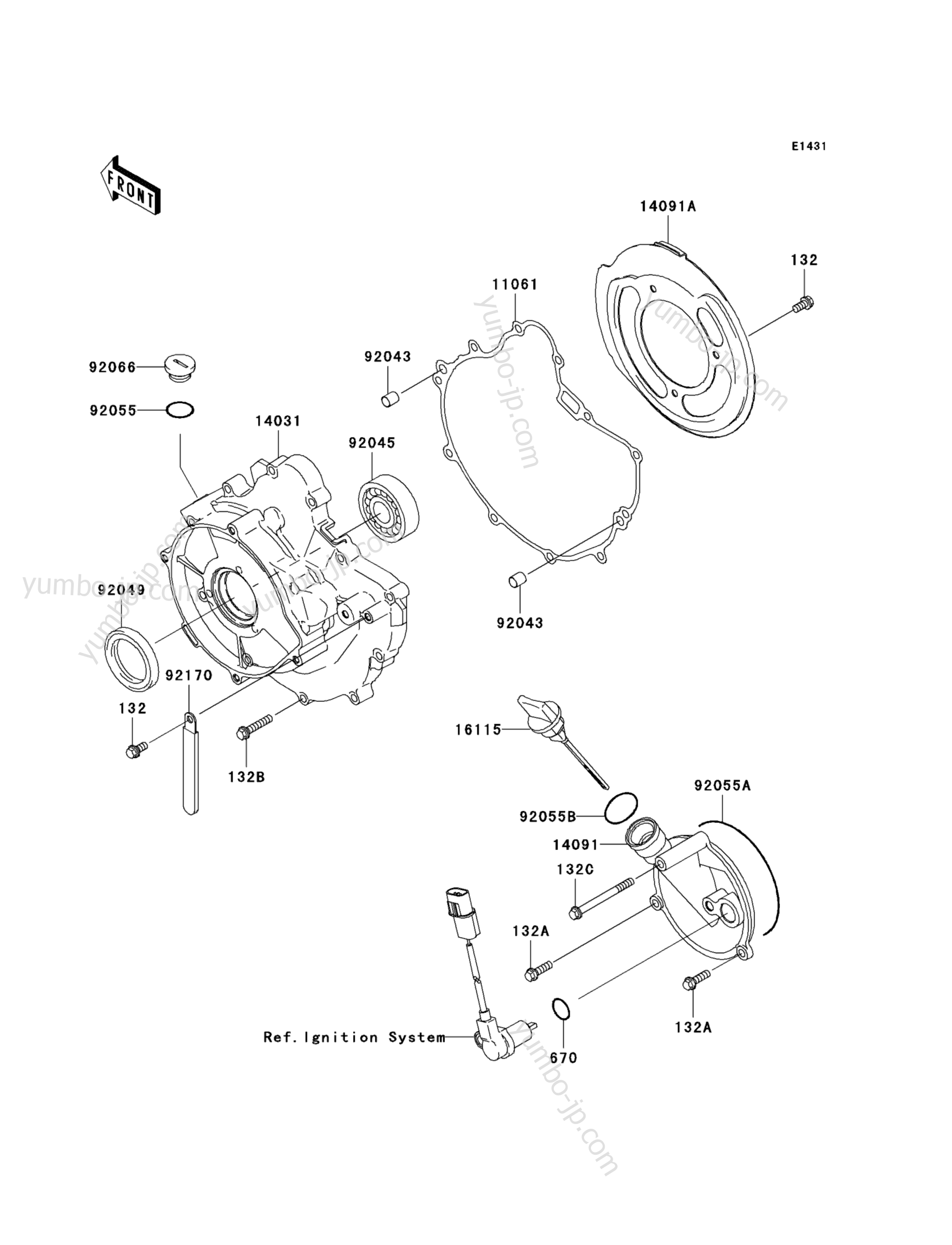 Engine Cover(s) for ATVs KAWASAKI PRAIRIE 360 4X4 (KVF360CBF) 2011 year