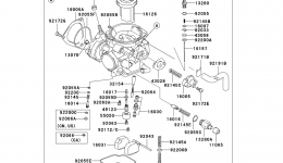 Carburetor (A1) for квадроцикла KAWASAKI KFX400 (KSF400-A1)2003 year 