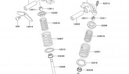 Valve(s) для квадроцикла KAWASAKI PRAIRIE 300 4X4 (KVF300-A3)2001 г. 