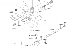 GEAR CHANGE MECHANISM for квадроцикла KAWASAKI PRAIRIE 300 4X4 (KVF300-A4)2002 year 