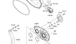 Converter Cover для квадроцикла KAWASAKI PRAIRIE 300 4X4 (KVF300-A4)2002 г. 