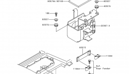 Battery Case for квадроцикла KAWASAKI BAYOU 300 (KLF300-B3)1990 year 