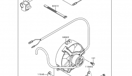 Optional Parts(Cooling Fan) for квадроцикла KAWASAKI BAYOU 300 (KLF300-B3)1990 year 