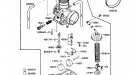 Carburetor(KXF250-A1) for квадроцикла KAWASAKI KXF250 TECATE-4 (KXF250-A1)1987 year 