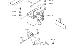 Battery Case for квадроцикла KAWASAKI BAYOU 300 4X4 (KLF300-C3)1991 year 