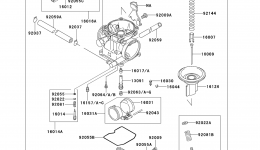 Carburetor(3/3) for квадроцикла KAWASAKI MOJAVE 250 (KSF250-A14)2000 year 