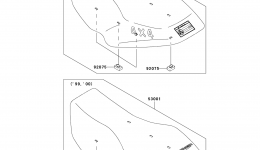 SEAT для квадроцикла KAWASAKI PRAIRIE 300 4X4 (KVF300-A2)2000 г. 