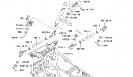 FRAME for квадроцикла KAWASAKI PRAIRIE 300 4X4 (KVF300-A2)2000 year 