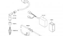 IGNITION SYSTEM for квадроцикла KAWASAKI KFX250 MOJAVE (KSF250-A15)2001 year 
