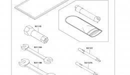 OWNER'S TOOLS для квадроцикла KAWASAKI PRAIRIE 300 4X4 (KVF300-A2)2000 г. 
