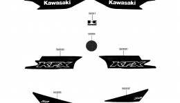 Decals(BHF) для квадроцикла KAWASAKI KFX50 (KSF50BHF)2017 г. 