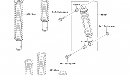 Shock Absorber(s) для квадроцикла KAWASAKI PRAIRIE 300 4X4 (KVF300-A3)2001 г. 