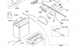 CHASSIS ELECTRICAL EQUIPMENT for квадроцикла KAWASAKI PRAIRIE 300 4X4 (KVF300-A4)2002 year 