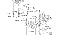 Carrier(s) for квадроцикла KAWASAKI PRAIRIE 300 4X4 (KVF300-A2)2000 year 