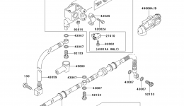 FRONT MASTER CYLINDER для квадроцикла KAWASAKI PRAIRIE 300 4X4 (KVF300-A3)2001 г. 