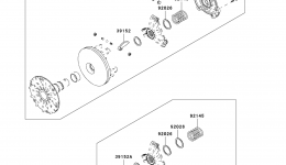 OPTIONAL PARTS(DRIVE CONVERTER) для квадроцикла KAWASAKI PRAIRIE 300 4X4 (KVF300-A4)2002 г. 