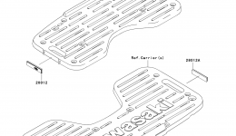 Reflectors(CN) for квадроцикла KAWASAKI PRAIRIE 300 4X4 (KVF300-A3)2001 year 
