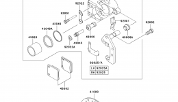 FRONT BRAKE for квадроцикла KAWASAKI PRAIRIE 300 4X4 (KVF300-A2)2000 year 