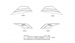 Decals(Blue)(CEF) для квадроцикла KAWASAKI BRUTE FORCE 300 (KVF300CEF)2014 г. 