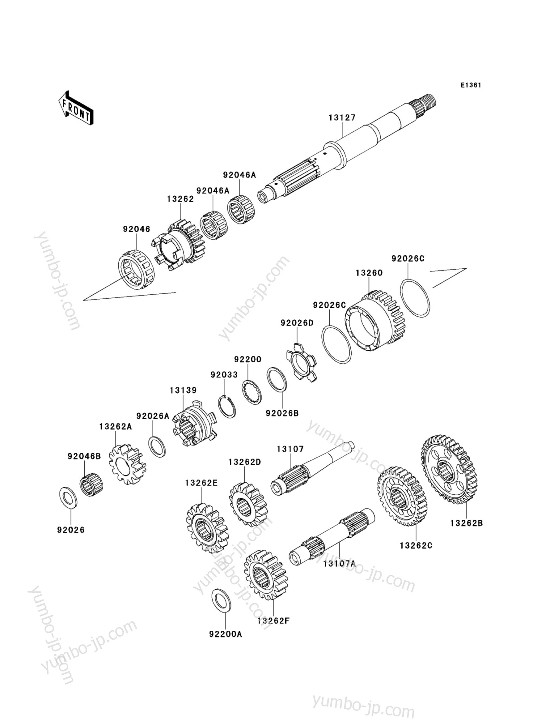 TRANSMISSION for ATVs KAWASAKI BRUTE FORCE 750 4X4I (KVF750DBF) 2011 year