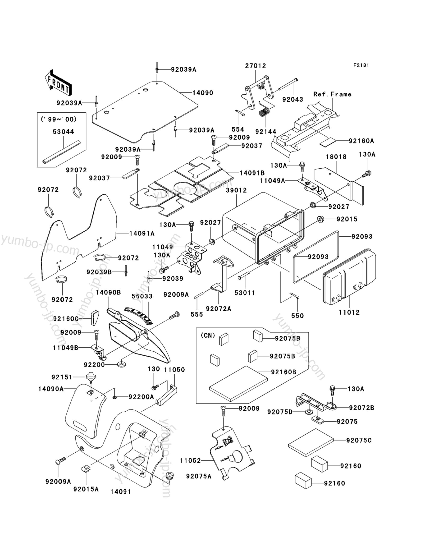 Frame Fittings для квадроциклов KAWASAKI PRAIRIE 300 4X4 (KVF300-A3) 2001 г.