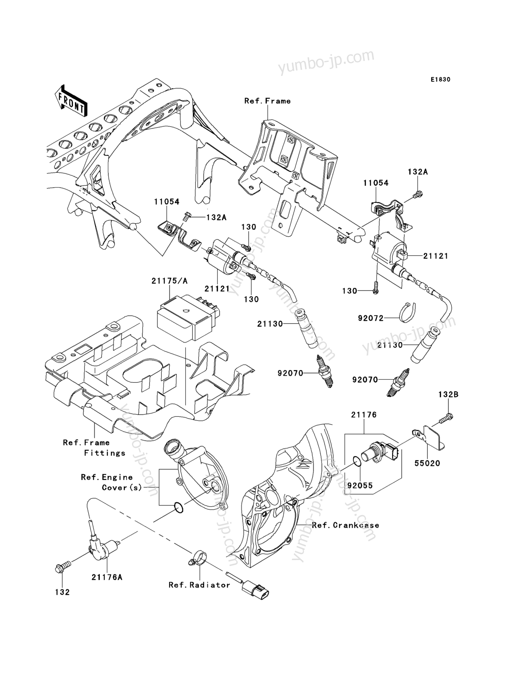 IGNITION SYSTEM for ATVs KAWASAKI BRUTE FORCE 750 4X4I (KVF750D8F) 2008 year