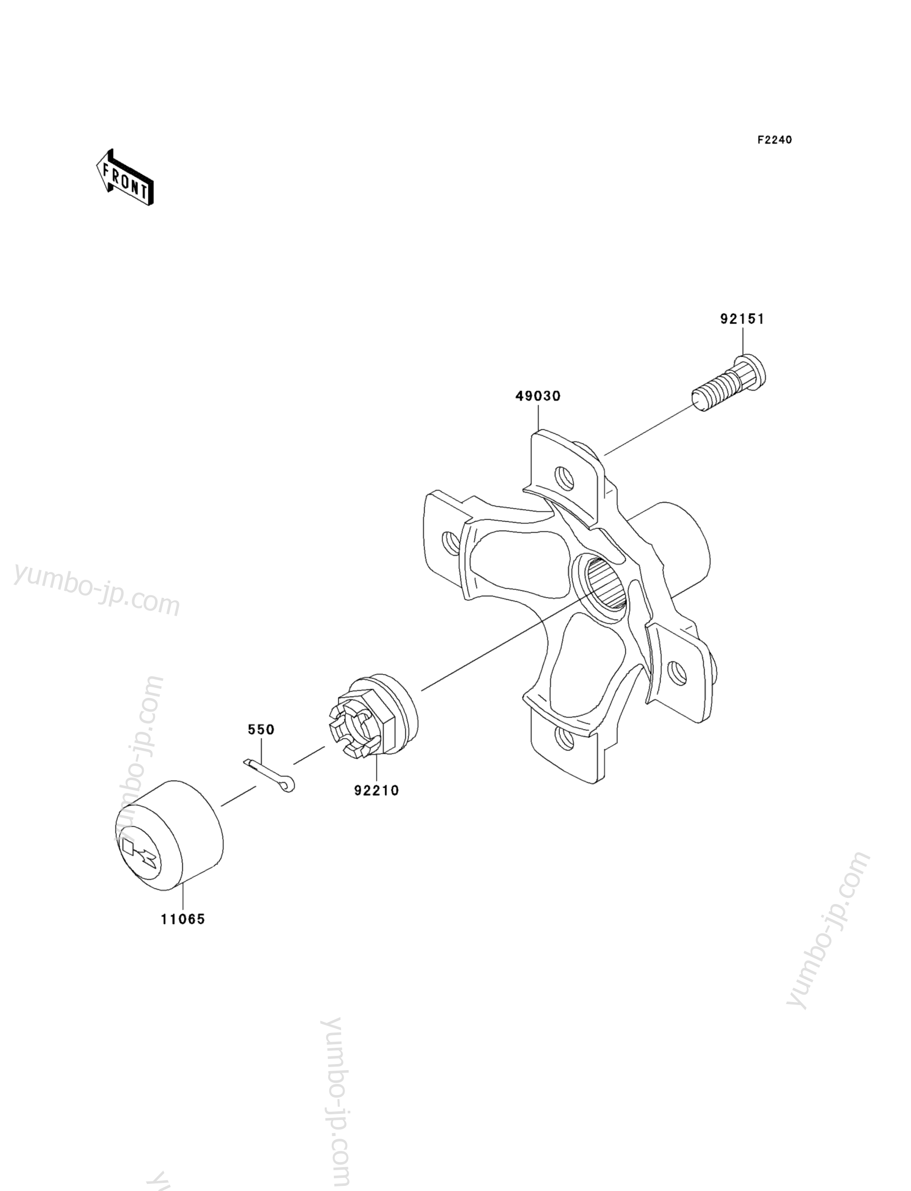 REAR HUB for ATVs KAWASAKI BRUTE FORCE 650 4X4 (KVF650-E1) 2005 year