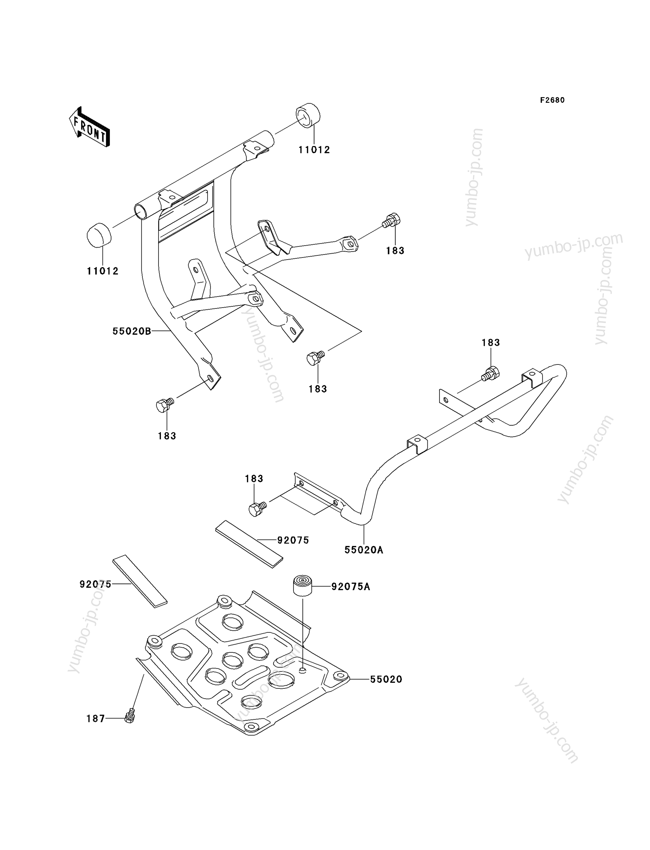 Guard(s) for ATVs KAWASAKI BAYOU 250 (KLF250-A3) 2005 year