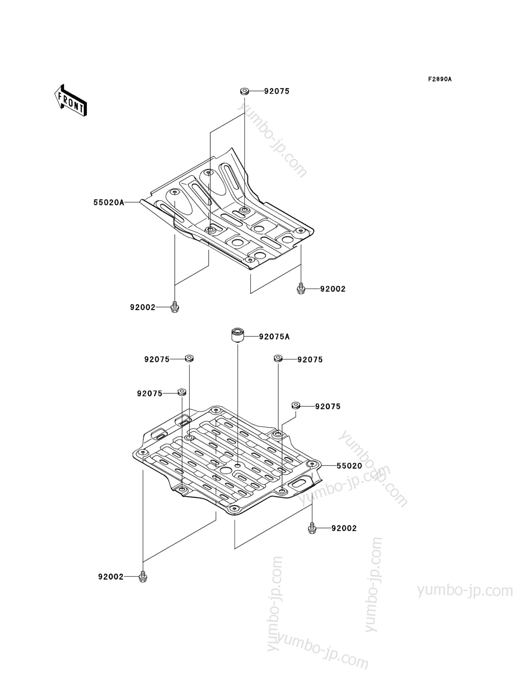 Optional Parts(Gurad) for ATVs KAWASAKI PRAIRIE 650 4X4 (KVF650-B2) 2003 year