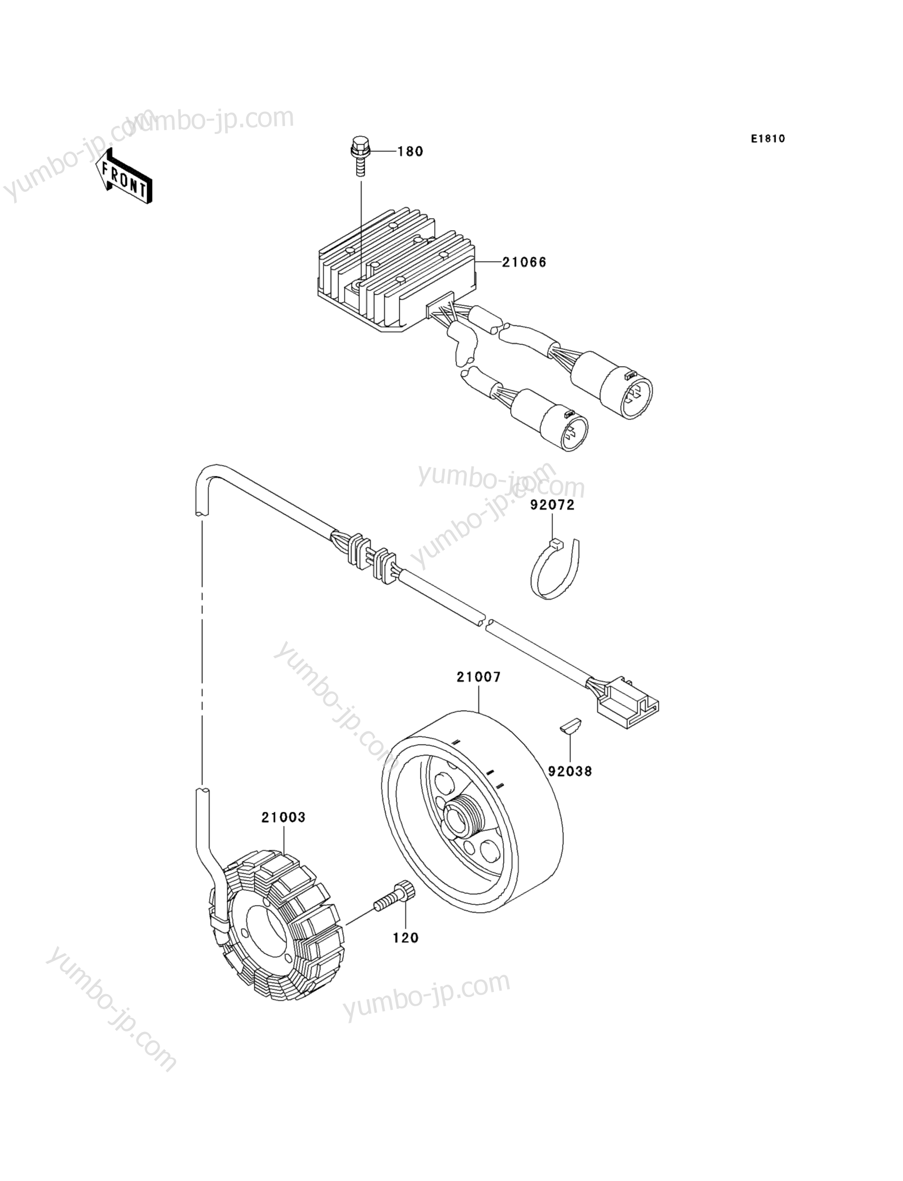 YUMBO | spare parts catalog for квадроцикла KAWASAKI PRAIRIE 300 