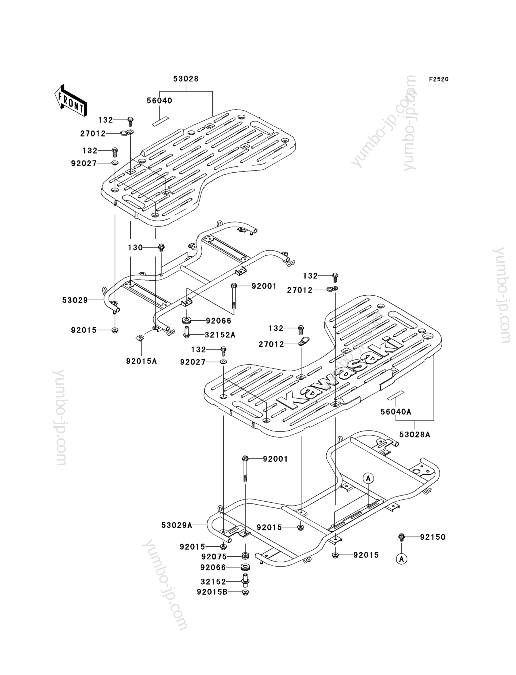 Carrier(s) for ATVs KAWASAKI PRAIRIE 300 4X4 (KVF300-A3) 2001 year