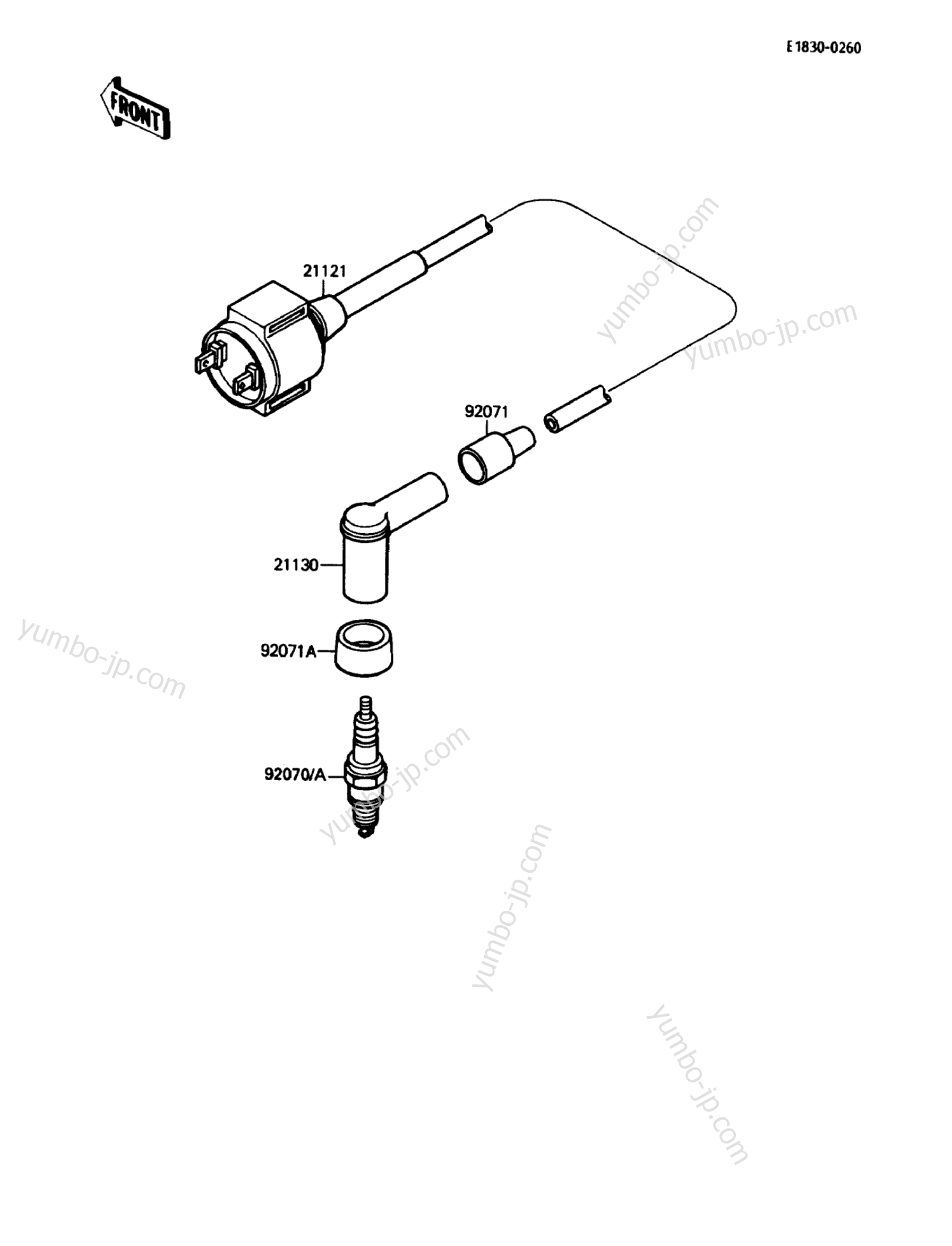 IGNITION SYSTEM for ATVs KAWASAKI MOJAVE 110 (KLF110-A1) 1987 year