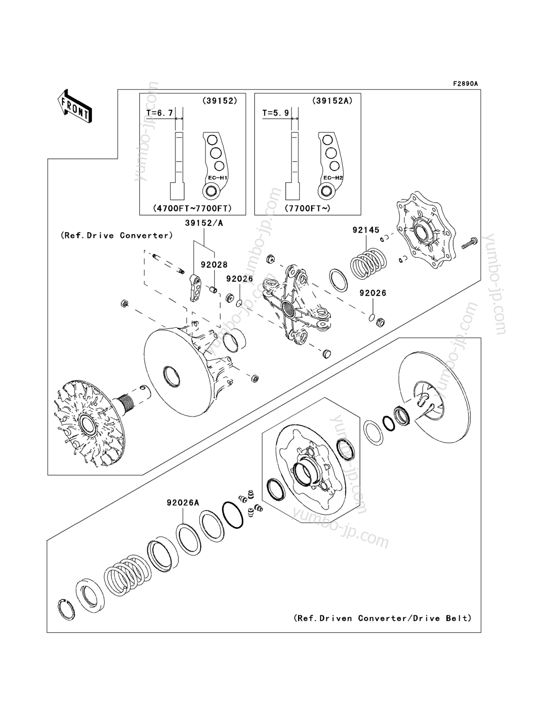 Optional Parts(Converter) for ATVs KAWASAKI PRAIRIE 360 4X4 (KVF360C6F) 2006 year