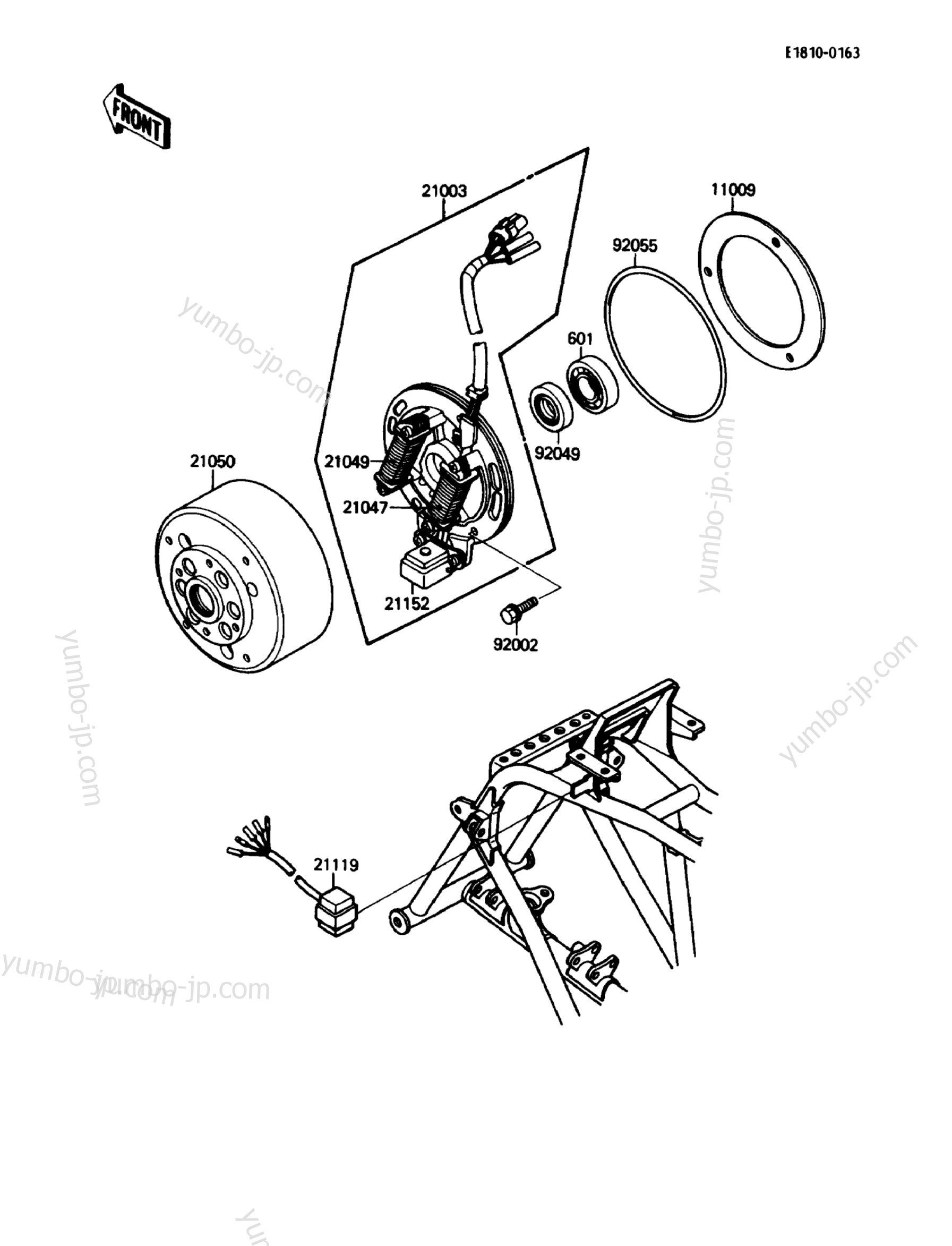 GENERATOR for ATVs KAWASAKI MOJAVE 110 (KLF110-A1) 1987 year